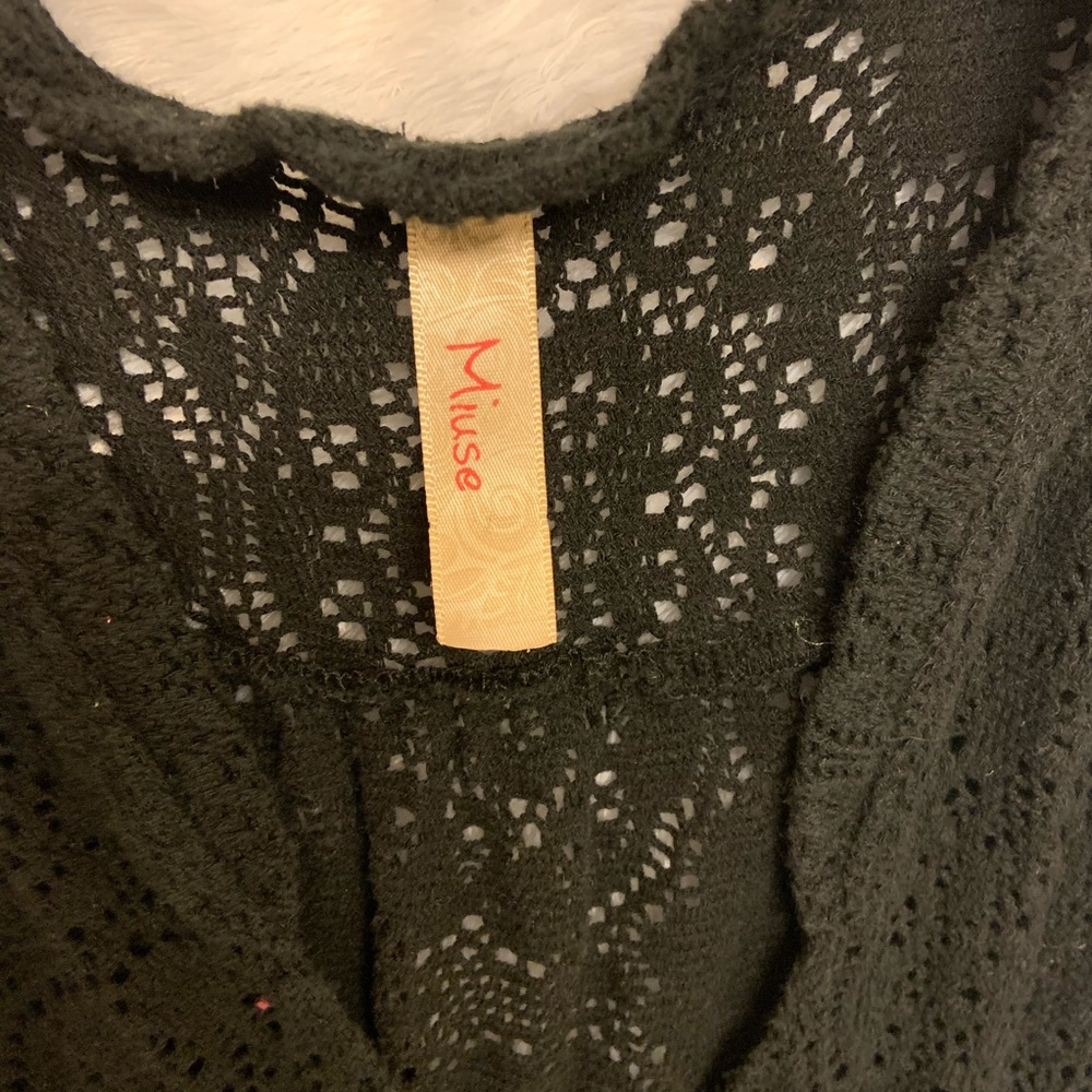 Crochet black tank top